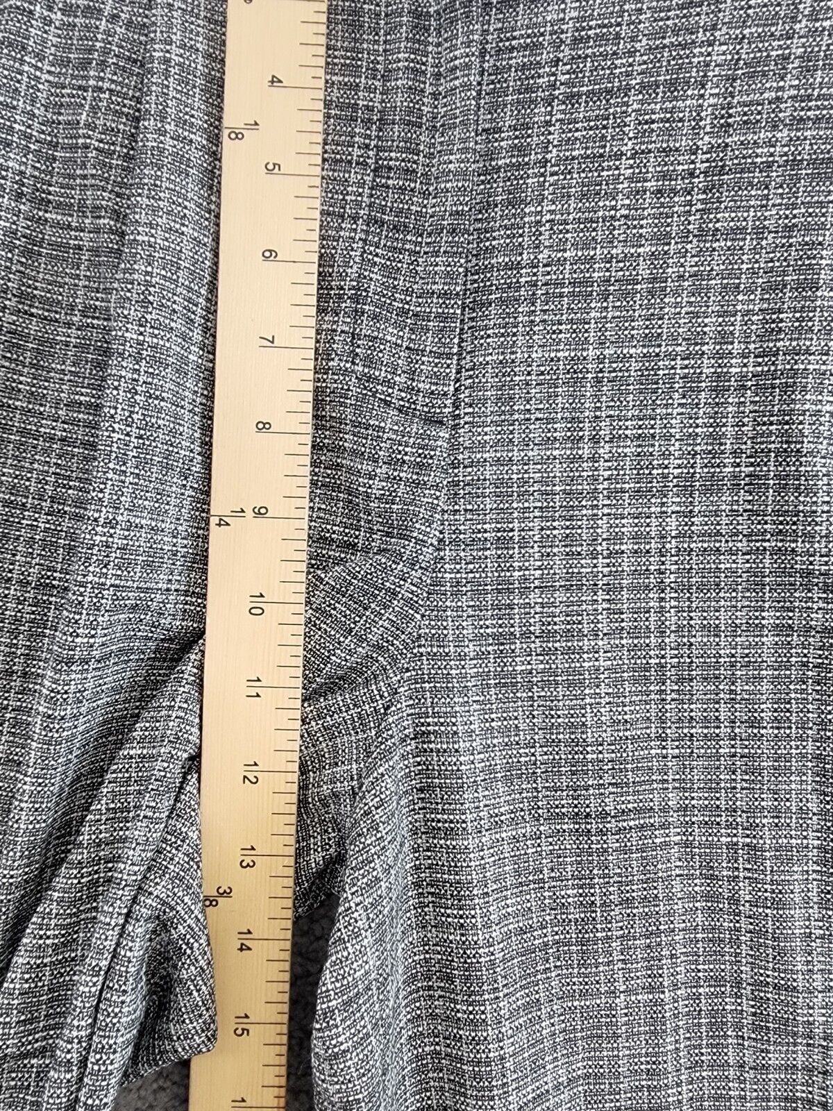 KARL LAGERFELD PARIS Plaid Side-Stripe Wide-Leg Pants Women's 10 Gray Multi - Picture 8 of 19