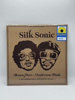 NEW An Evening With SILK SONIC Walmart Yellow Vinyl Bruno Mars Anderson Paak LP