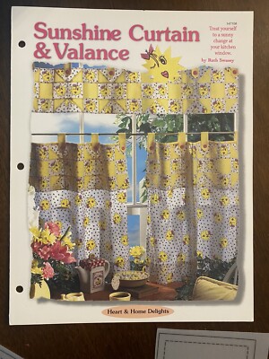 Sunshine Kitchen Curtain & Valance Pattern Oxmoor House Vintage
