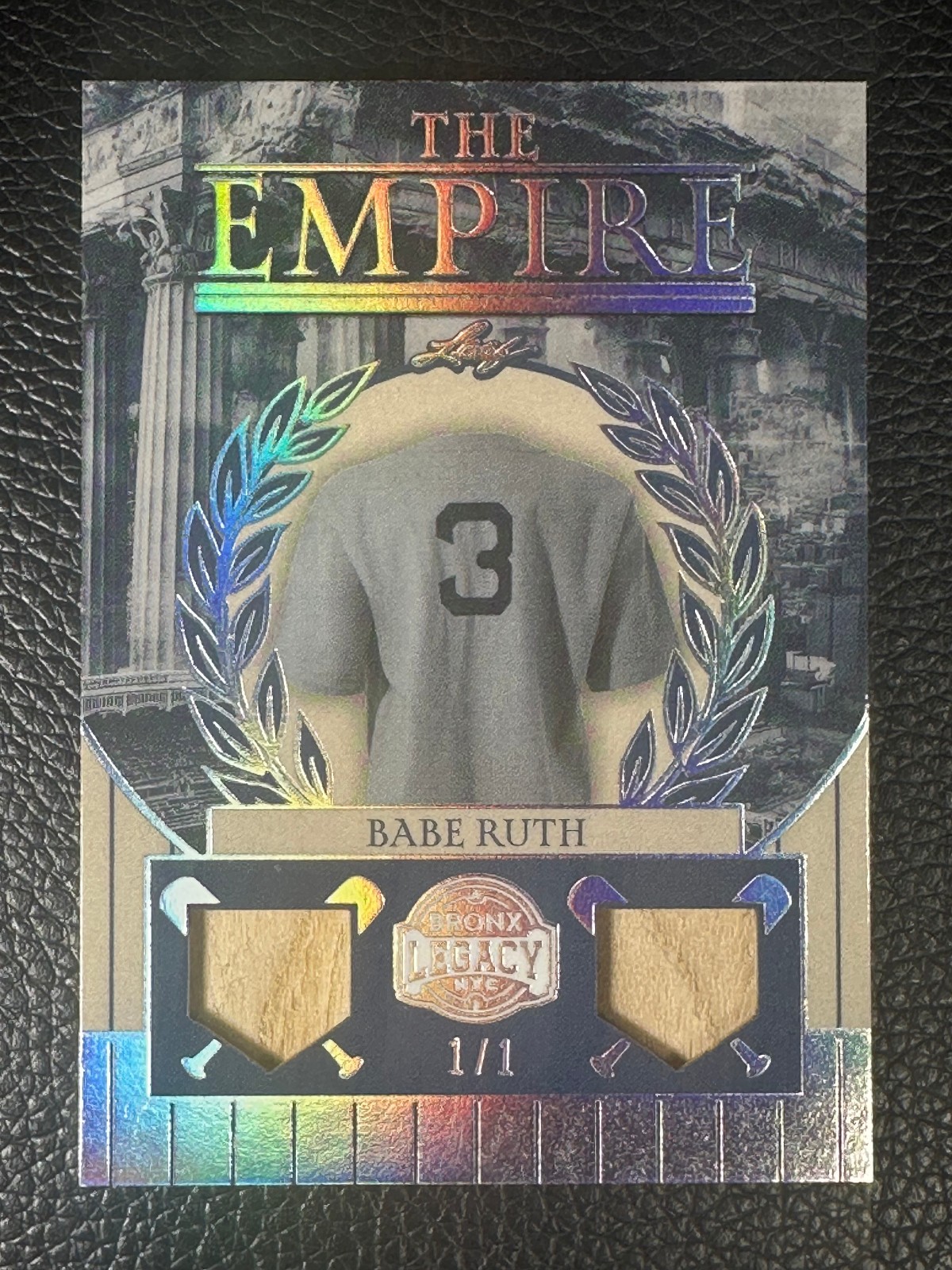 2025 Leaf A Bronx Legacy The Empire Babe Ruth 1/1 Game Used Bat