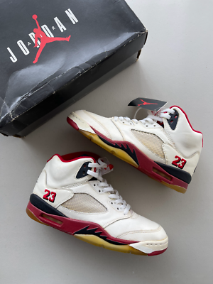 Jordan 5 hotsell red white