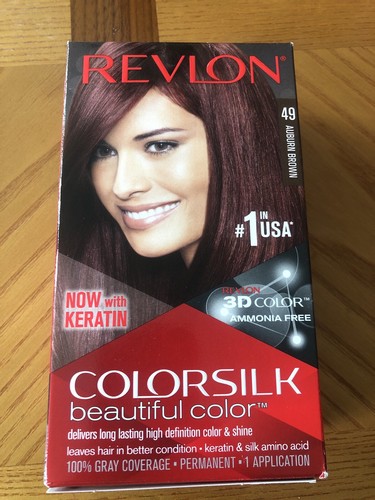 BRAUN - maron Revlon Colorsilk Beautiful Color #49 AUBURN BROWN 11 | eBay