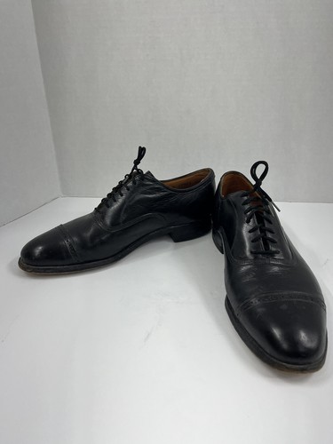 VTG Florsheim Penfield 20308 Black Oxford Sz 10 Brogue Cap