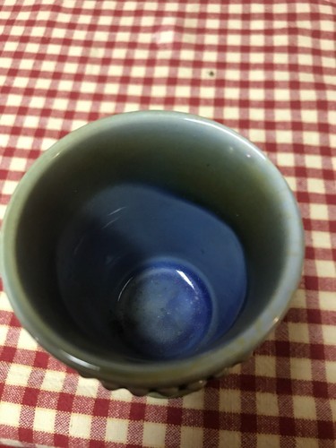 Small Wade Irish Porcelain Irish Cup/ Mug On  Pedestal 5” Tall Shamrock ?? C