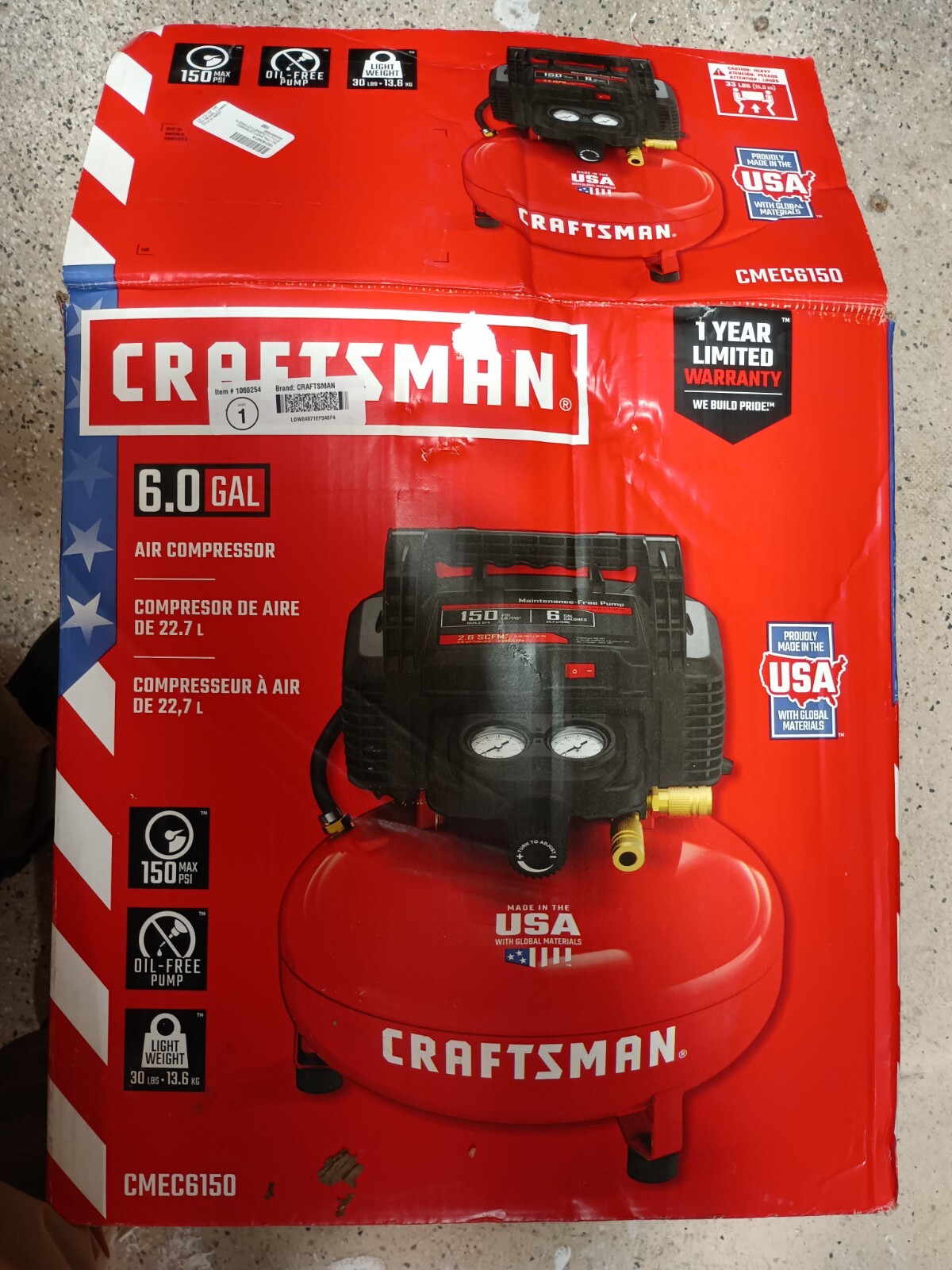 Craftsman CMEC6150 6Gallon Portable Electric Air Compressor