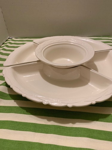 Sharon California Pottery Divided Tray Relish Platter - 6 Pieces