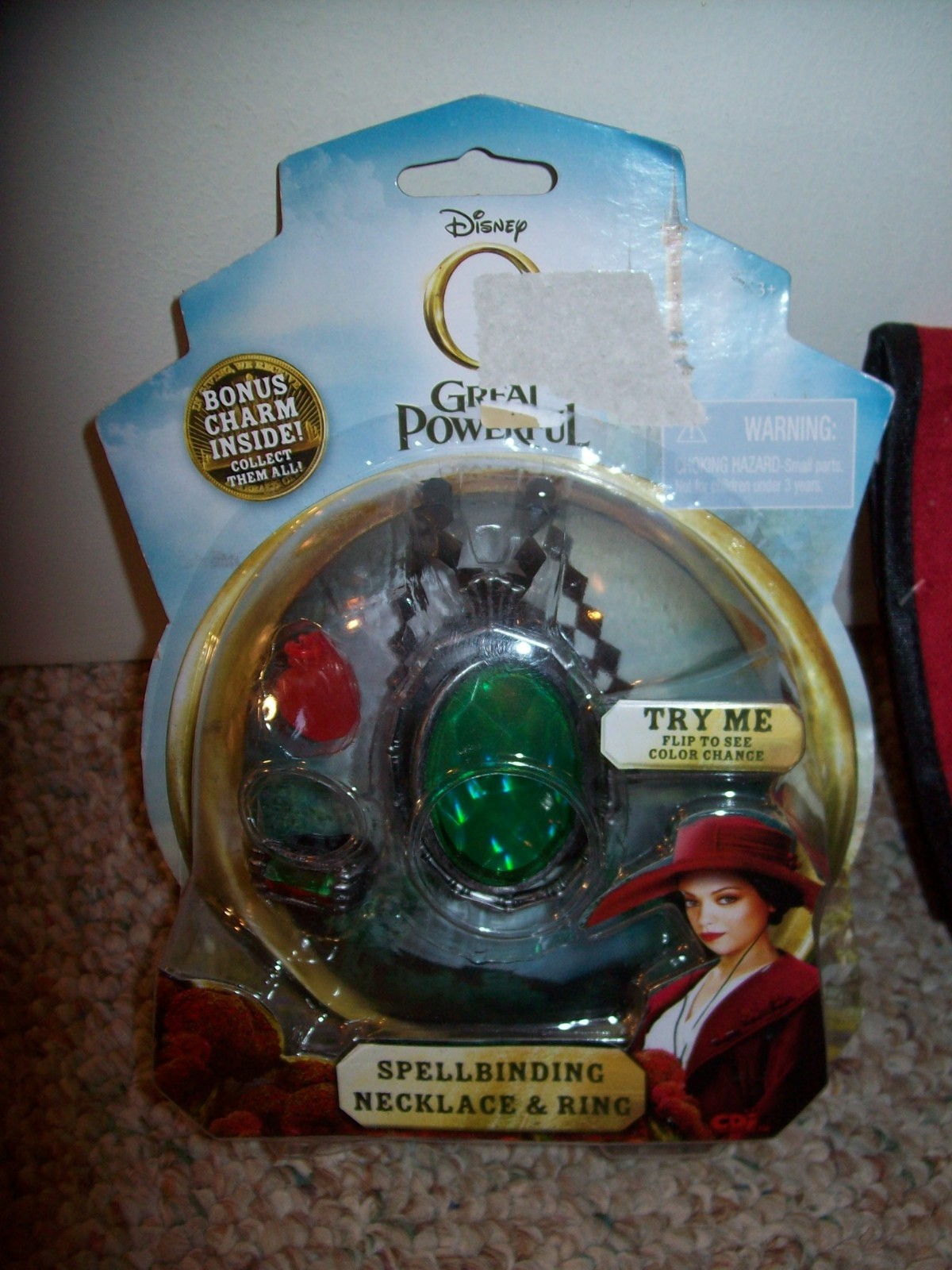 2013 DISNEY'S OZ THE GREAT AND POWERFUL SPELLBINDING NECKLACE & RING SET HAT NEW