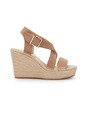 

KENNETH COLE NEW YORK Женские бежевые туфли на платформе 1-1/2 дюйма Olivia на танкетке 9,5 м, Бежевый, KLS0012NU