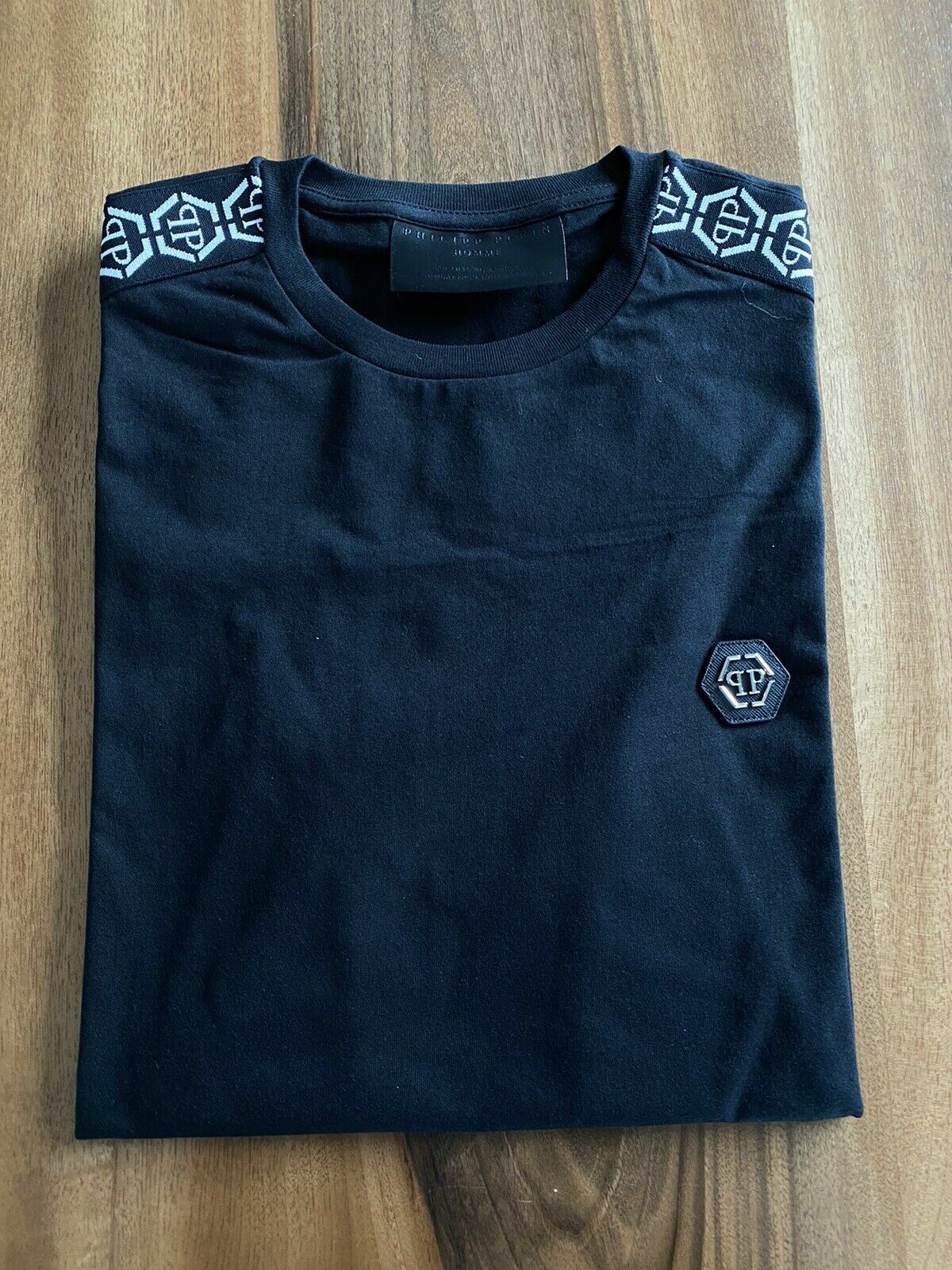 Pre-owned Philipp Plein Limited Edition Longsleeve Iconic Cult Tape Logo Shirt T-shirt S