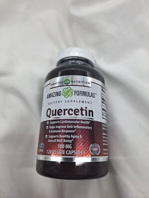 Amazing Formulas Quercetin 500mg 120 Veggie Capsules Supplement - Non-GMO - Glut