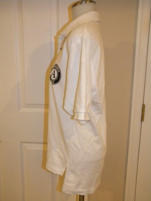 AmeriCorps NCCC Polo Shirt Sz Small Short Sleeve White 100% Cotton Collar Women