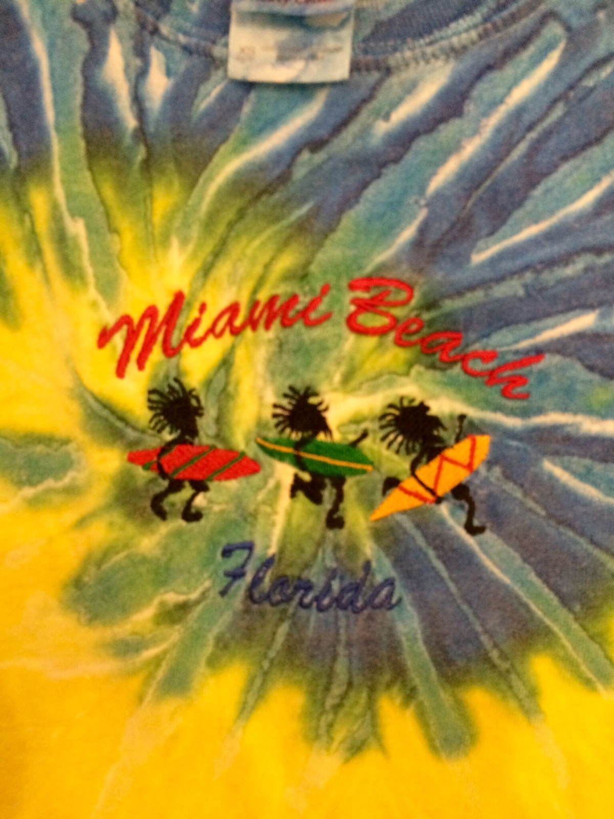 Boys Miami Beach, Florida tie die T-shirt, XS, great condition.n