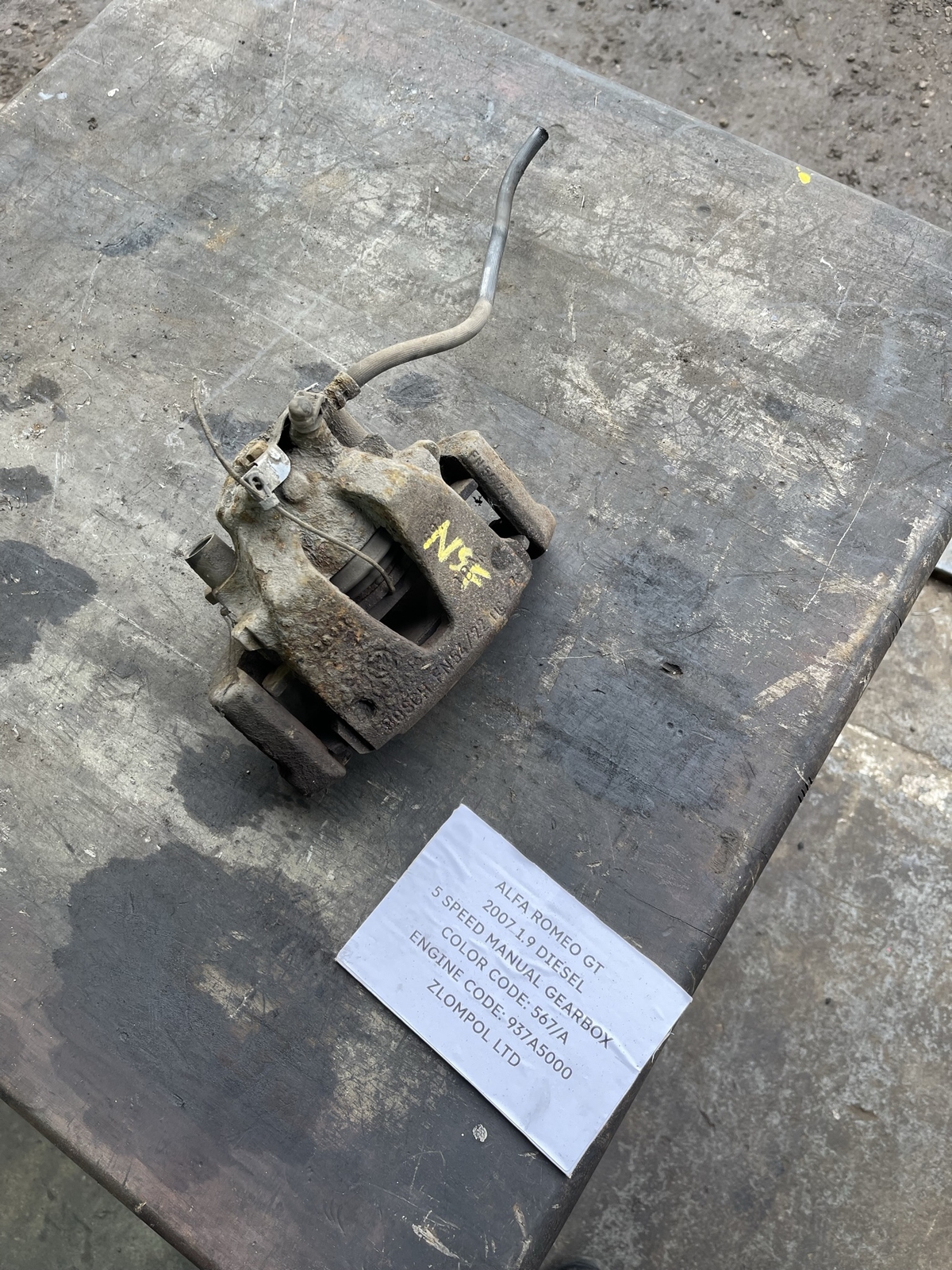 Alfa Romeo GT 2007 1.9 Diesel 937A5000 - Near Side Front Brake Caliper FN5422