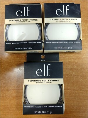 3 Pack: e.l.f. Luminous Putty Primer Universal Glow *SHELFWEAR* W2D
