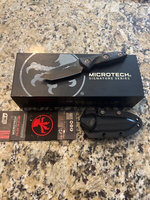 Microtech Socom Alpha Mini Carbon Fiber DLC T/E Black Stonewashed