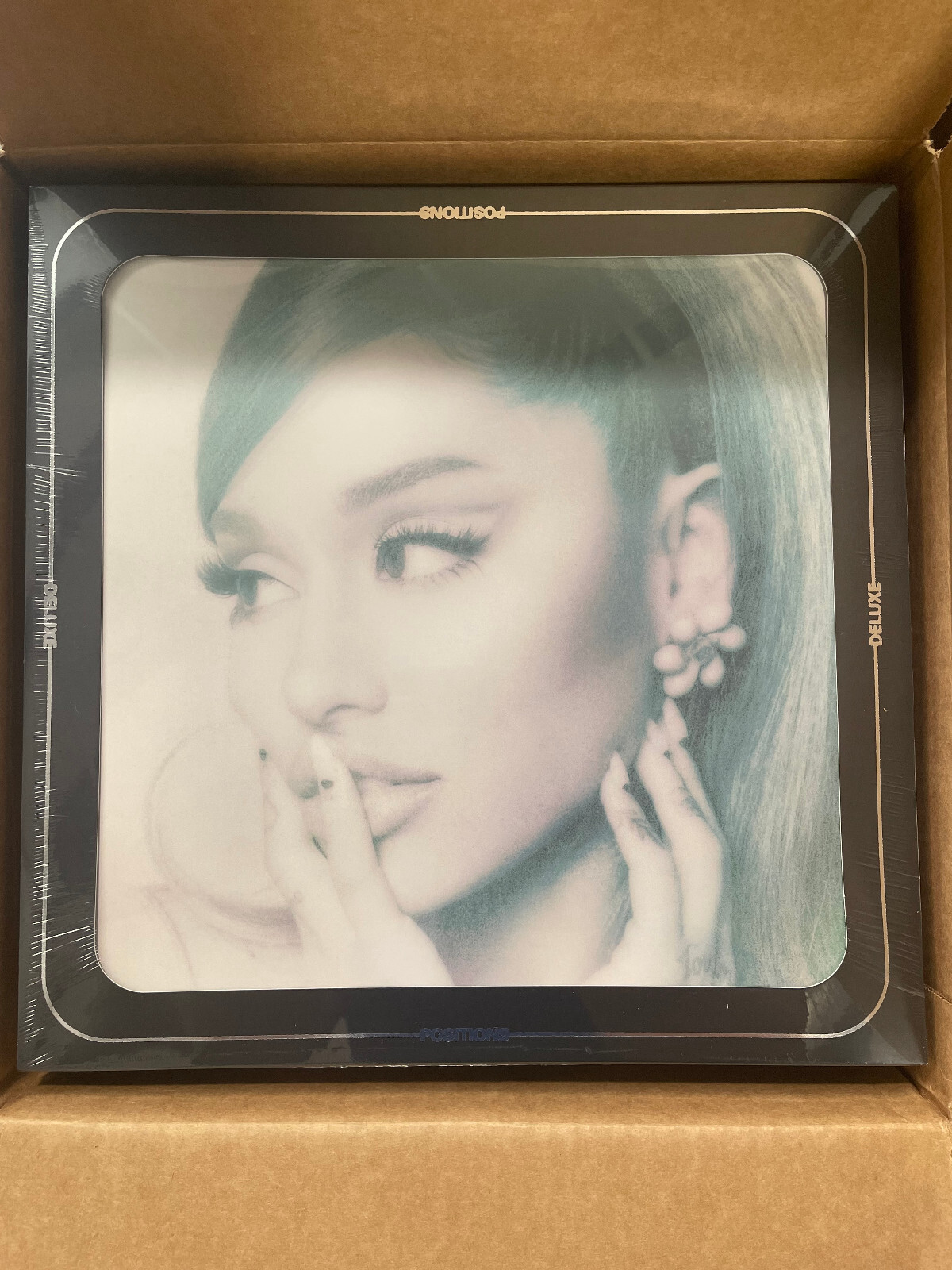 Ariana Grande Positions Exclusive Deluxe Periwinkle Swirl Colored Vinyl 2LP
