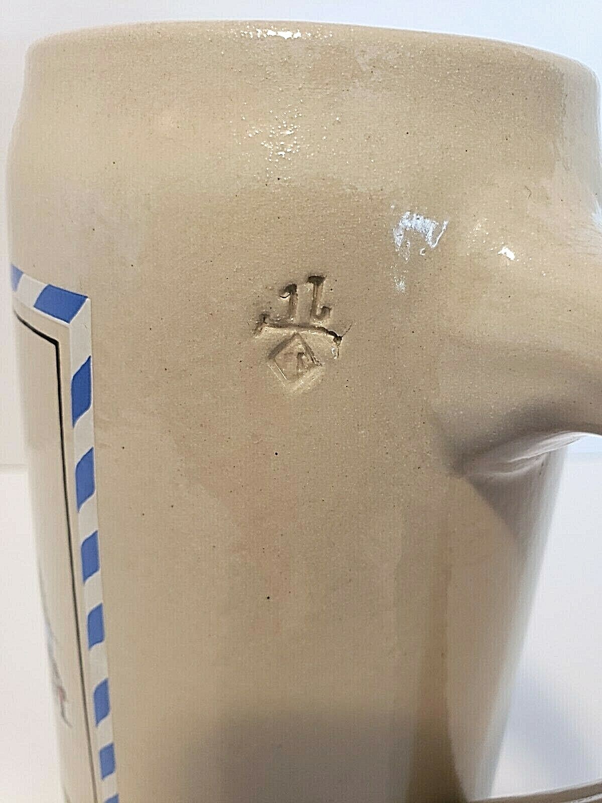 Vintage 1983 German Beer Stein by Rastal w/Poster Art of Hackerbrau-FestHalle