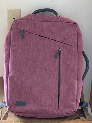 NWOT Evecase Laptop Convertible Adjustable Bag Backpack 17 x 13 x 4 Pink Gray
