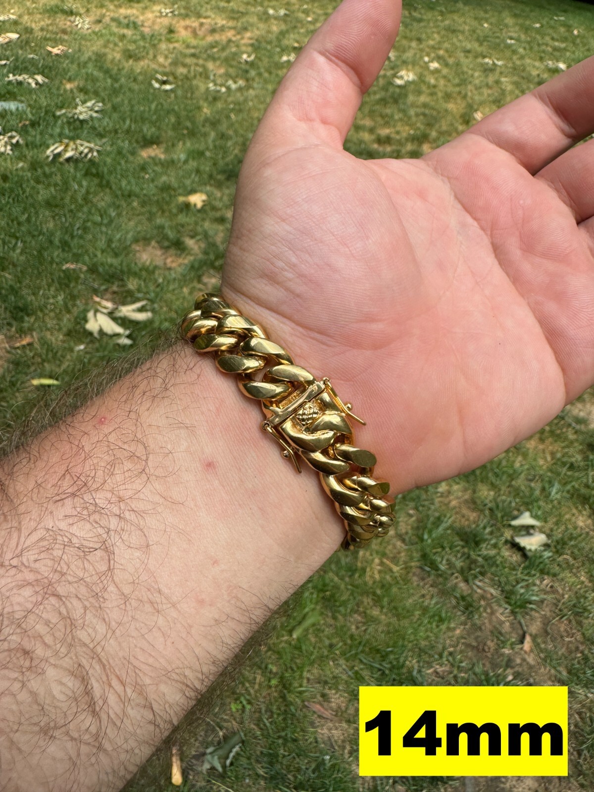 Miami Cuban Link Bracelet  18k Yellow  Gold Plated Stainless Steel 6-18mm