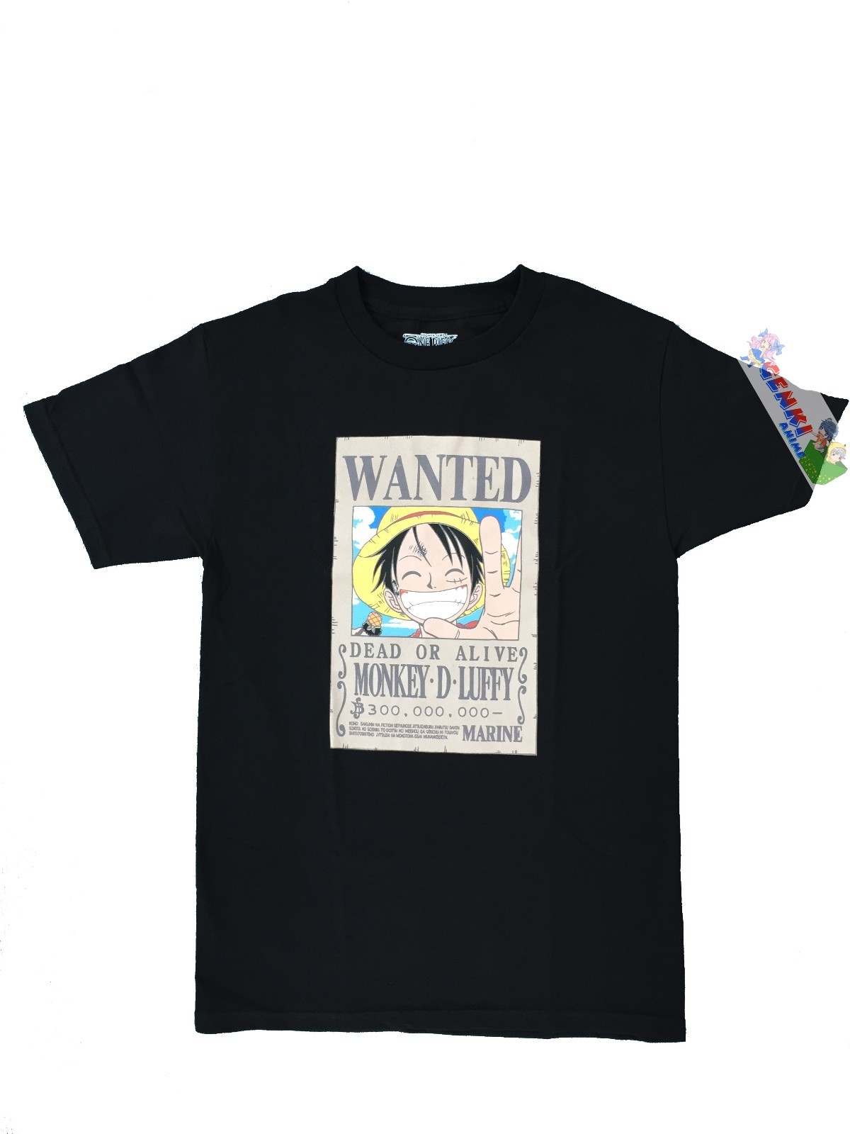 * Легальный * Плакат One Piece Monkey D. Luffy Wanted, Аутентичная футболка унисекс #86032
