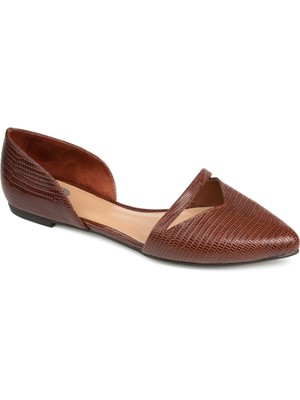 

JOURNEE COLLECTION Женские коричневые слипоны с силуэтом Dorsay Braely на плоской подошве 6 м, Коричневый, BRAELY