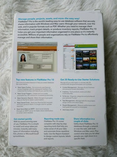 FileMaker Pro 10 for Mac & Windows