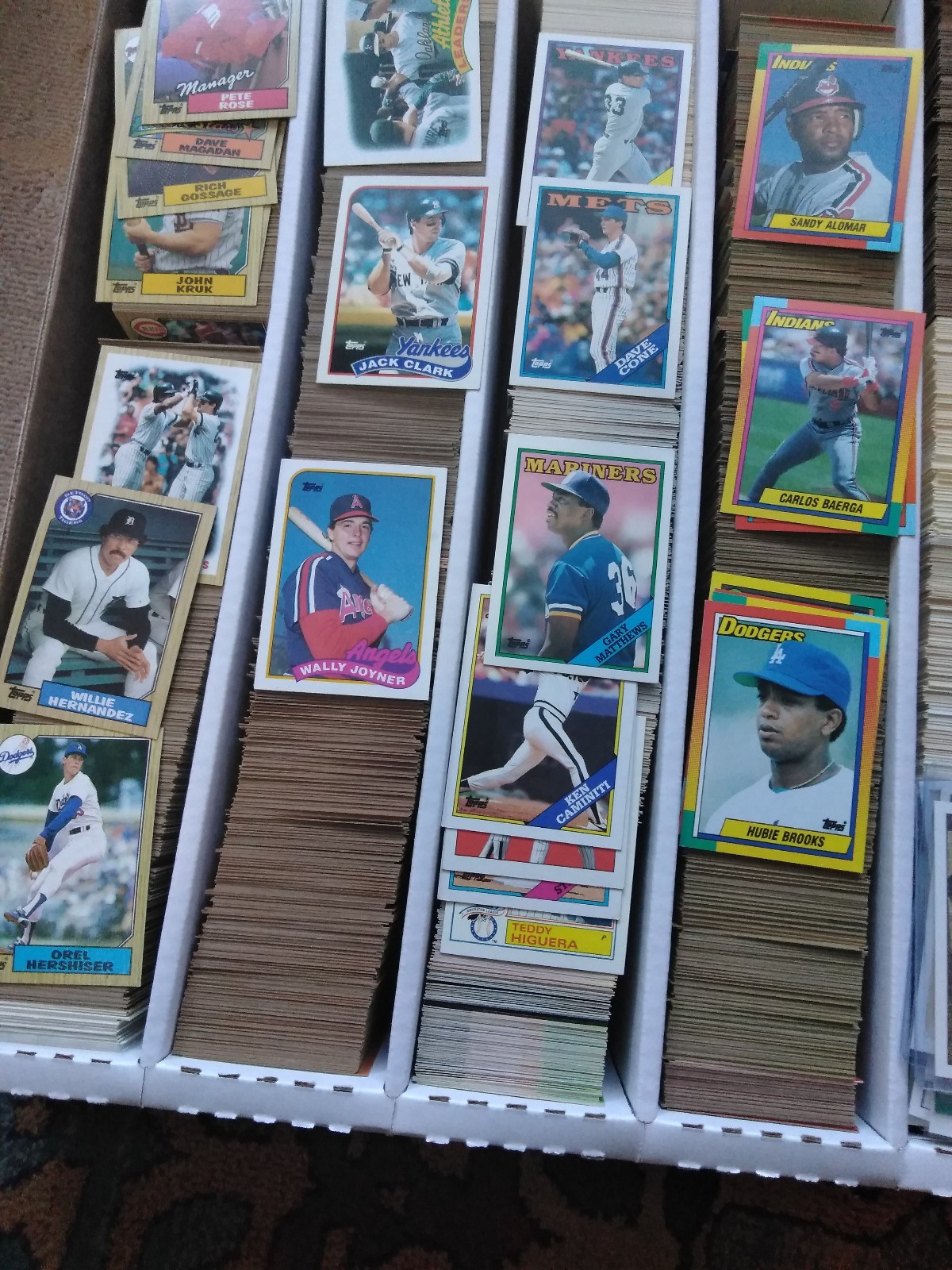 1987, 1988, 1989, 1990, 1991 Topps Baseball cards. pick any 5