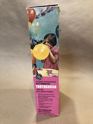NEW Vintage GE General Electric Automatic Toothbrush Original Packing & Box NOS