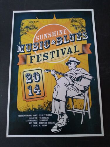 Tedeschi Trucks Galactic JJ Grey Oli Brown Poster 2014 Sunshine Music Blues Fest