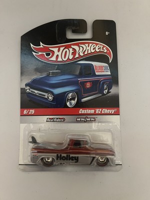 2009 Hot Wheels Slick Rides CUSTOM  52 CHEVY HOLLEY Red Metal Real Riders w/Case