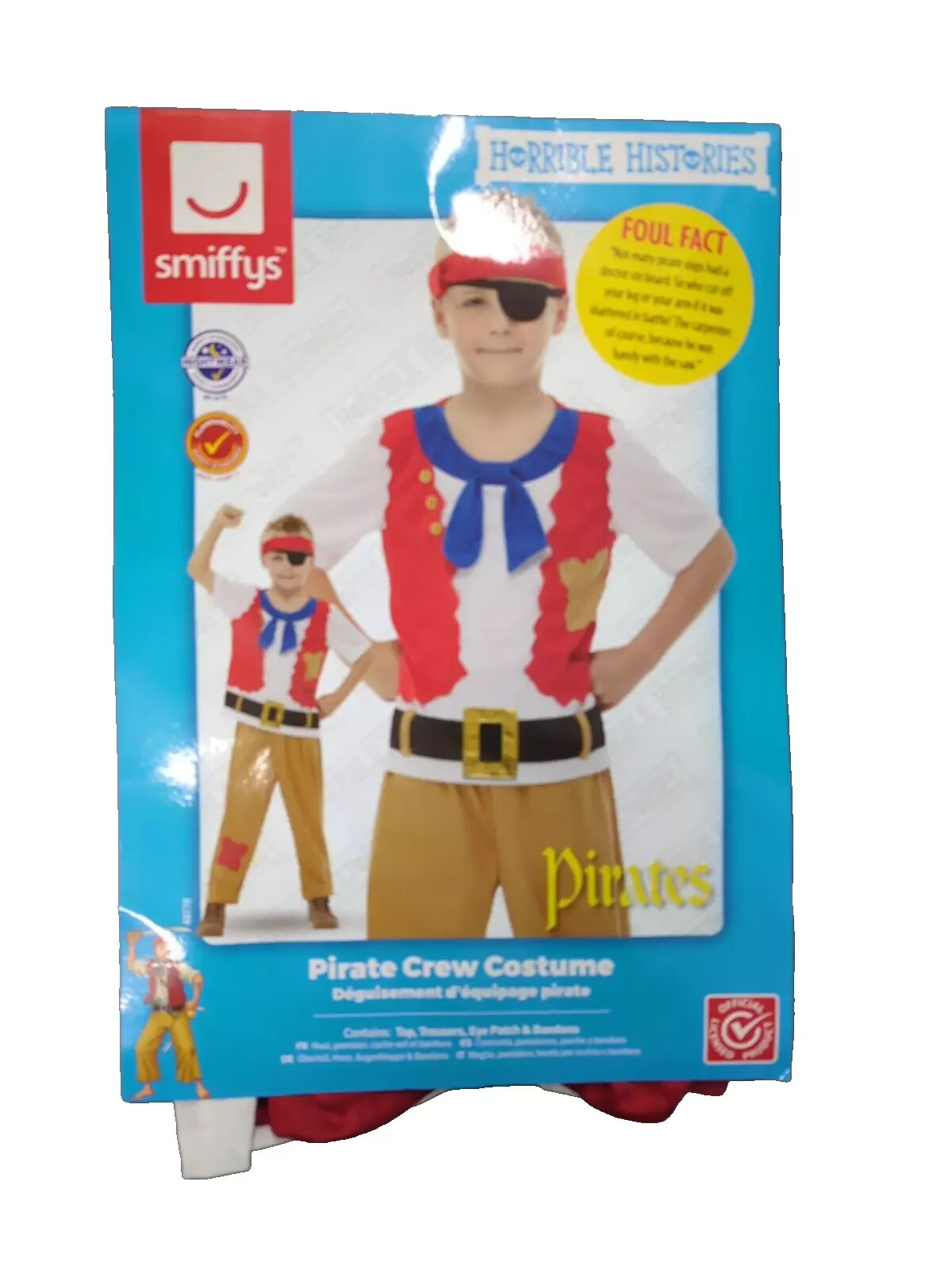 Horrible Histories Pirate Crew Costume Child Red Horrible Histories Pirate Crew Costume Child Red