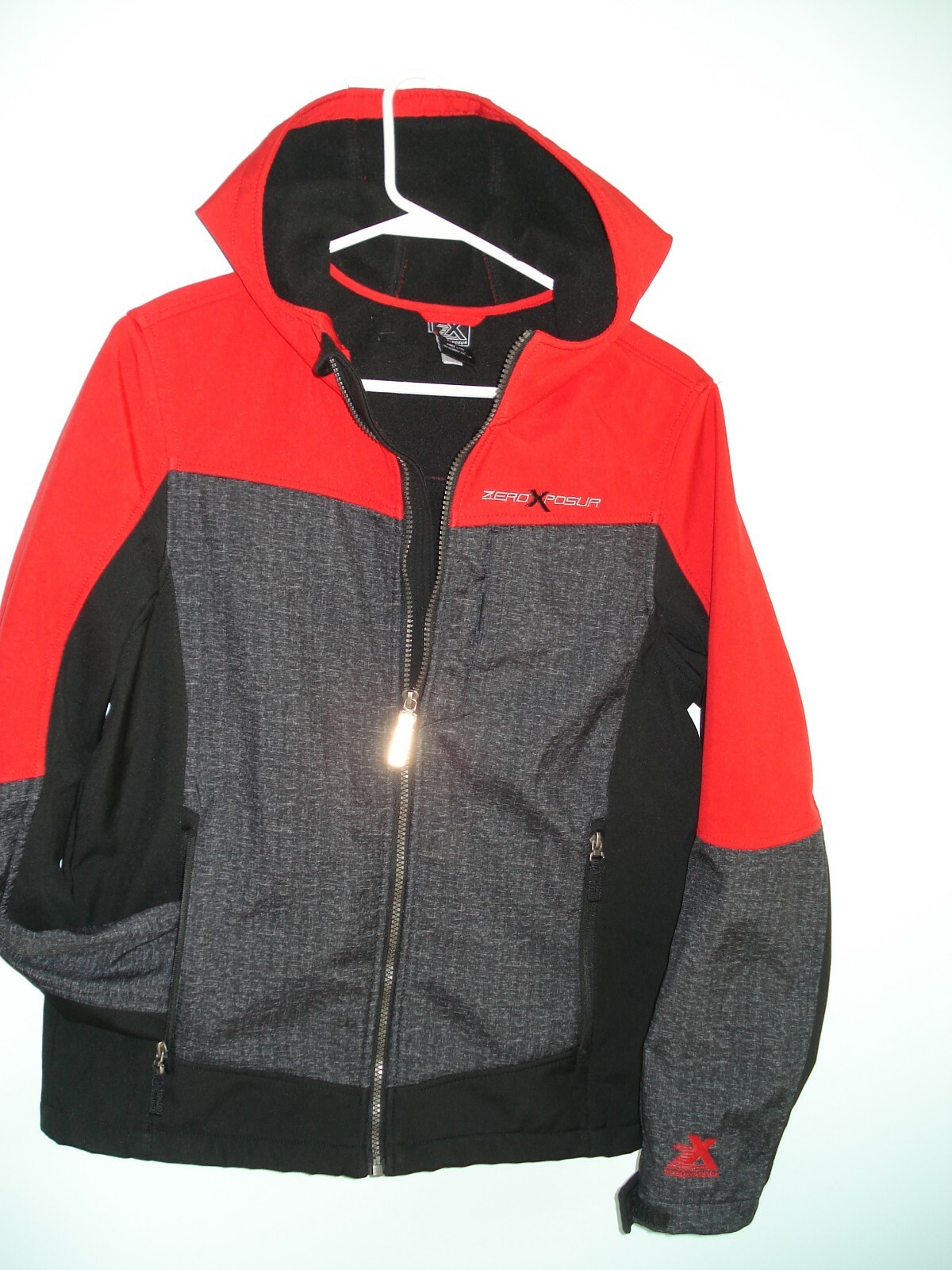 ZEROXPOSUR Boy's Soft Shell Full Zip Hooded Jacket XL18/20 ZEROXPOSUR Boy's Soft Shell Full Zip Hooded Jacket XL18/20
