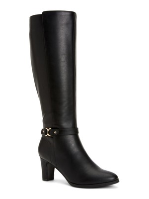 

CHARTER CLUB Женские черные ботинки на каблуке с миндалевидным носком и застежкой-молнией, размер  м, Черный, 10010969100