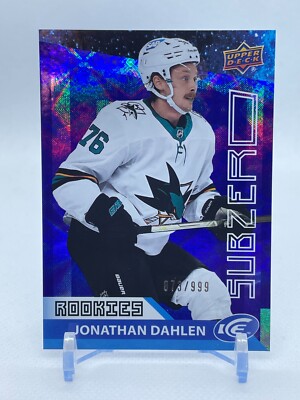 2021-22 Upper Deck Ice Sub Zero #SZ-28 JONATHAN DAHLEN /999  Sharks