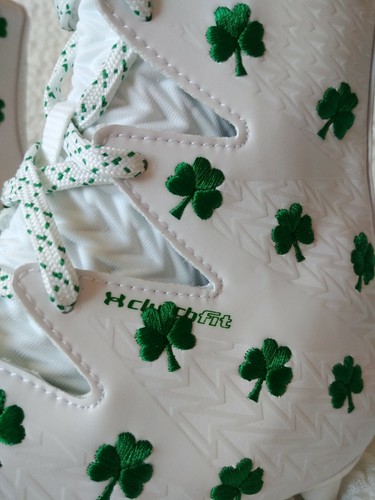 NEW Under Armour Lacrosse Cleats Clover LUCKY ST PATRICK GREEN WHITE 9.5