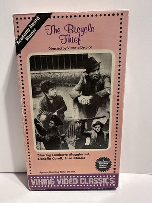 The Bicycle Thief (VHS, 1986) Vintage Vittorio De Sica