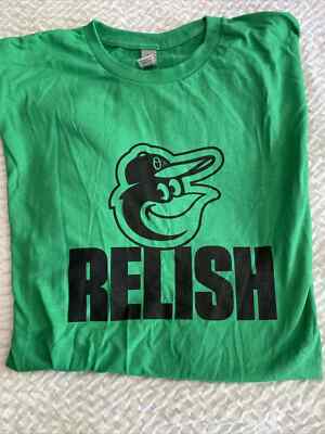 2024 Baltimore Orioles ~ Relish Hot Dog Race T-Shirt - Green - All Size