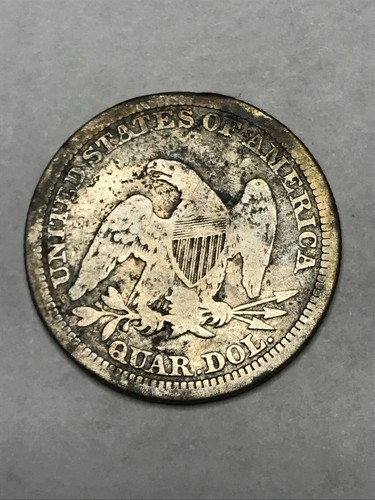 1861 Seated Liberty Quarter F ** Civil War** Toning