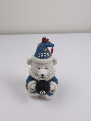 Vintage Hudson s Santa Bear 1999 Wizard with 8 Ball ornament