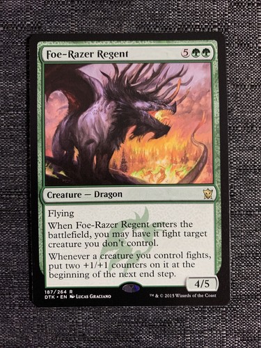 Foe-Razer Regent 1x FOIL DTK MTG Dragons of Tarkir Rare MINT green Foe-Razer Regent 1x FOIL DTK MTG Dragons of Tarkir Rare MINT green