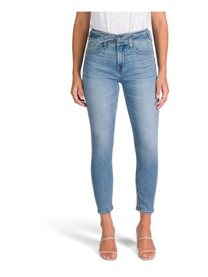 7 FOR ALL MANKIND Женские синие джинсы скинни с галстуком 14