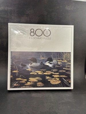 Shoreline Sanctuary Common Loons Swimming Bird FX Schmid Jigsaw Puzzle 800 Piece