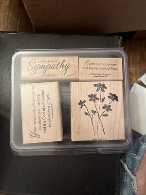 Close as a Memory Wood Mount Rubber Stamp Set Flowers Sympathy Verses Stampin Up