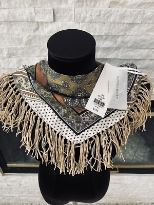BNWT Per Se by CARLISLE 100% SILK SCARF ONE PER FULANI STYLE 517685 SNAP CLOSURE