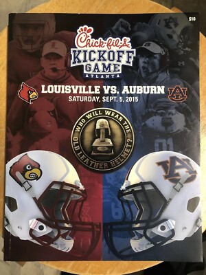 Louisville vs. Auburn Program Booklet, 2015 Chick-fil-A Kickoff Game, Atlanta