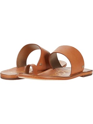 

SAM EDELMAN Женские коричневые кожаные шлепанцы Maxy с кольцом на носке, размер 6,5 м, Коричневый, H0268L4