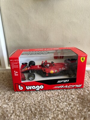 New Burago Ferrari SF 21 F1 #16 Charles Leclerc 1/43 Scale Formula 1