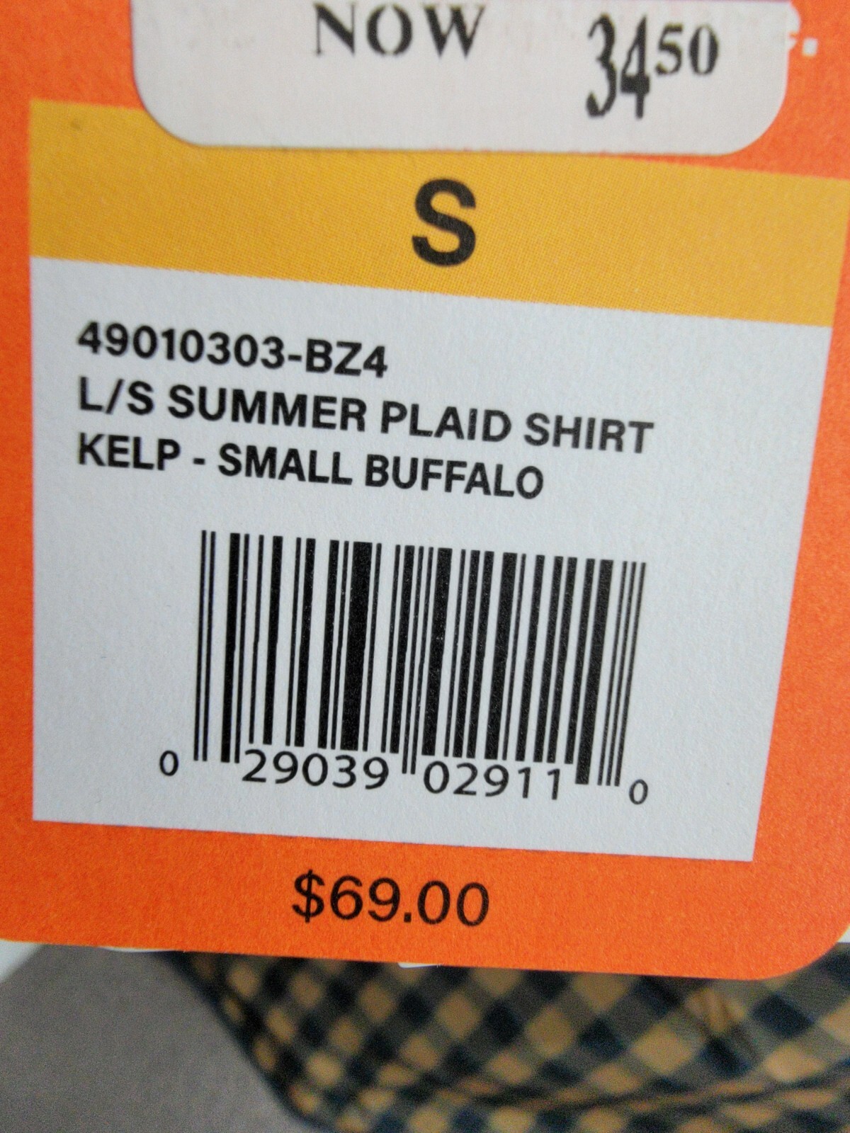 BASS OUTDOOR Cool Plaid Long-Sleeve Shirt Mens S Kelp Small Buffalo Patch Pocket - Picture 19 of 19