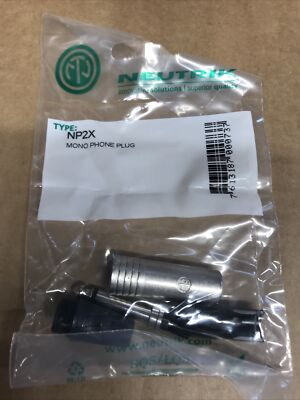 1/4  6.3mm Jack Plug Neutrik NP2X 2 Pole