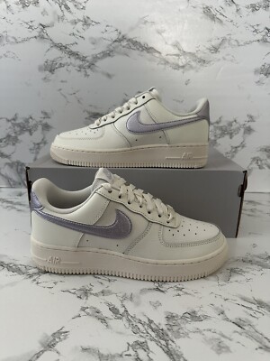 Nike Air Force 1 '07 ESS Sail Oxygen Purple Off White DV7470-100 Womens Size 7.5
